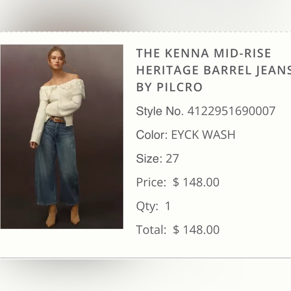 Anthropologie Pilcro Kenna Barrel Jeans